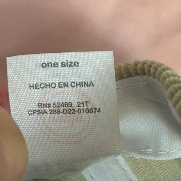 Tan Corduroy Baseball Cap W/ Gold Glitter Smiley Patch Adult Adjustable Strap - Picture 6 of 6